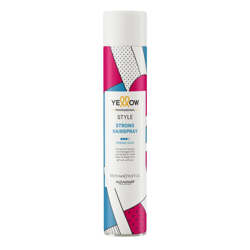 yellow professional style strong hairspray 500ml